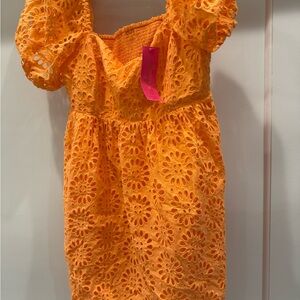 Lilly Pulitzer Orange Eyelet Mini Dress